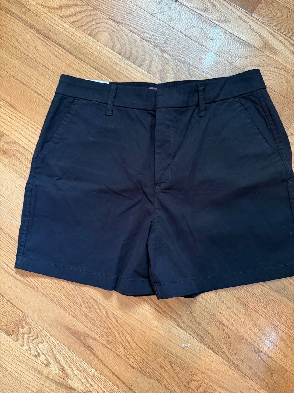 Gloria Vanderbilt Black Flat Front Chino Shorts